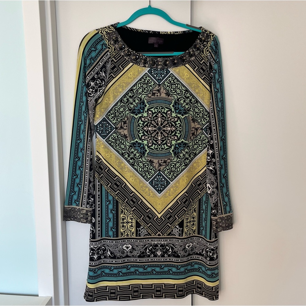 HALE BOB quarter sleeve mini dress